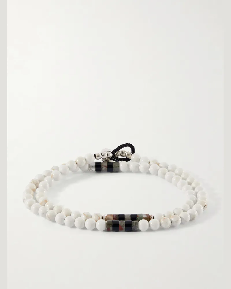 Mikia Sterling Silver Magnesite Bracelet White