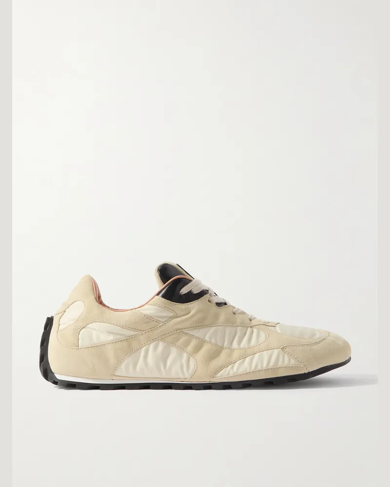 Bottega Veneta Orbit Sneakers aus Veloursleder mit Leder&#8209 und Shell-Besatz Neutral
