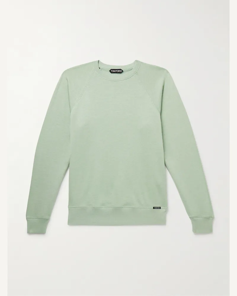 Tom Ford Sweatshirt aus Jersey aus einer Baumwollmischung Grün