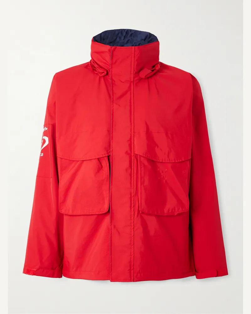 Pop Trading Company Nautical Jacke aus Nylon mit Logostickerei Rot