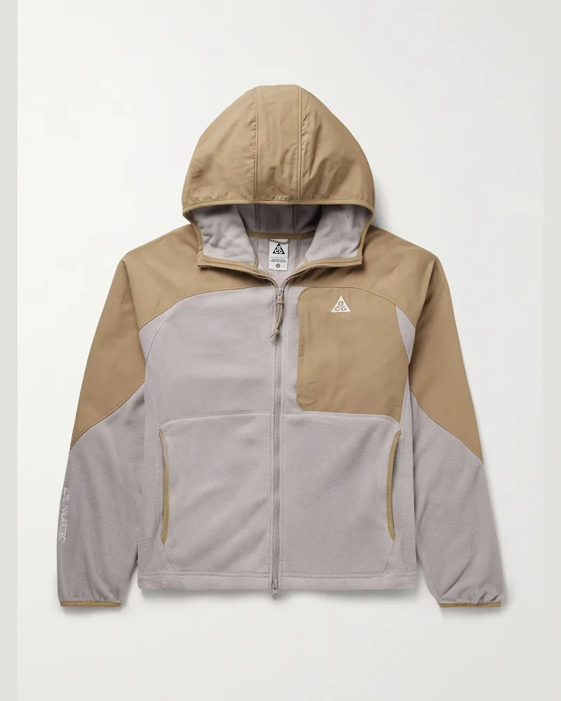 Nike ACG Wolf Tree Kapuzenjacke aus Polartec®-Fleece und Nylon Braun