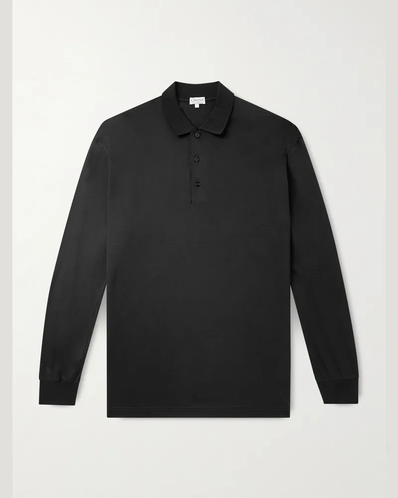 Charvet Cotton Polo Shirt Black