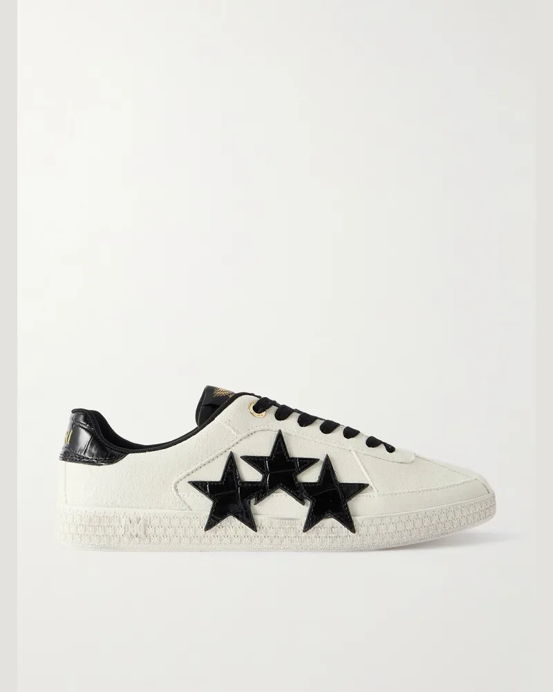 Amiri Sneakers aus Leder mit Krokodileffekt Schwarz
