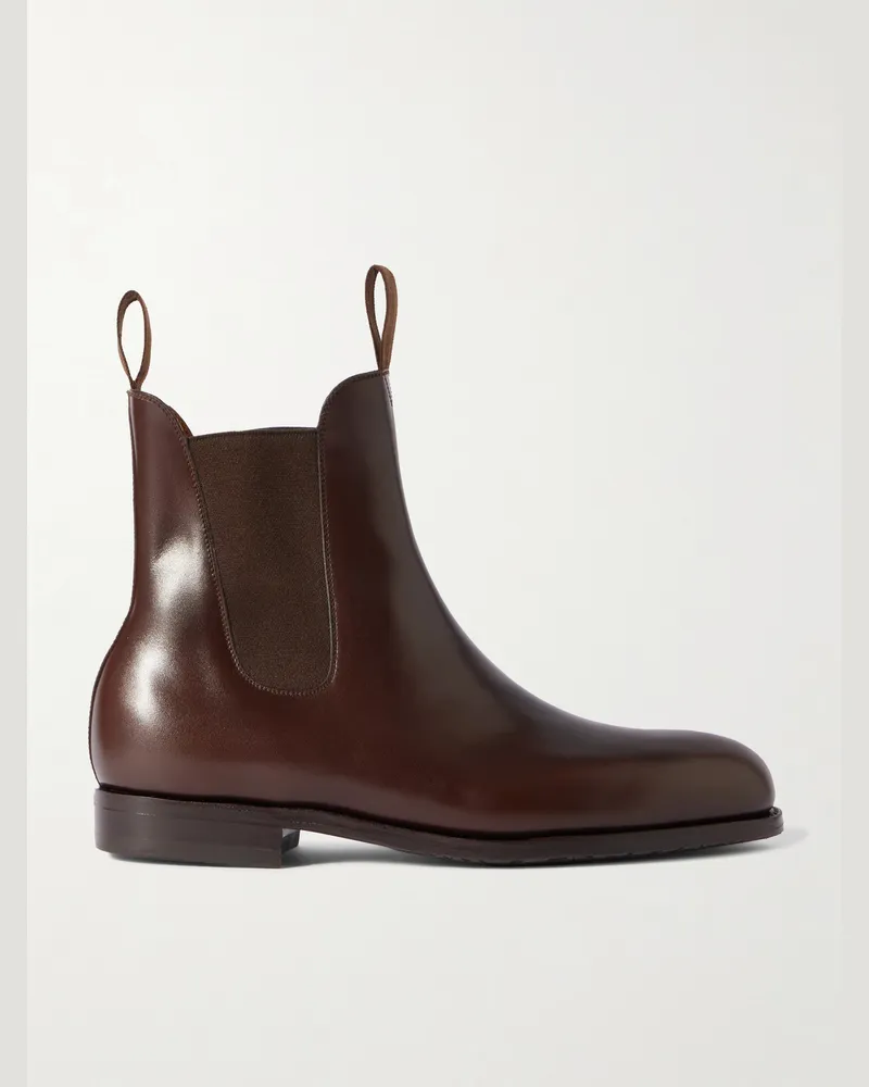 JM Weston Leather Chelsea Boots Brown