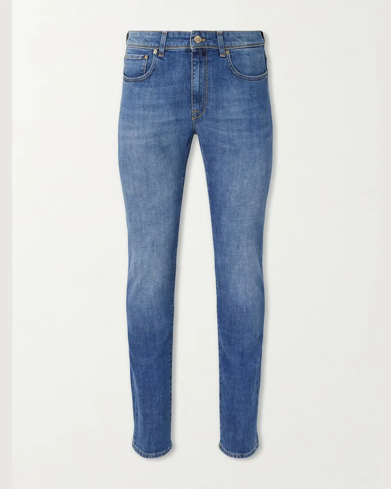 Slowear Straight-Leg Stretch Jeans Blue