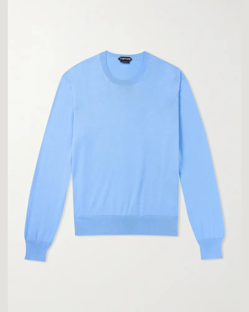Tom Ford Pullover aus Baumwolle Blau