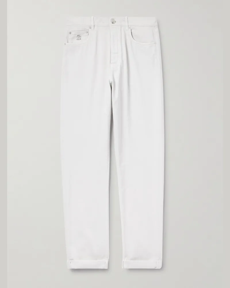 Brunello Cucinelli Schmal geschnittene Jeans Neutral