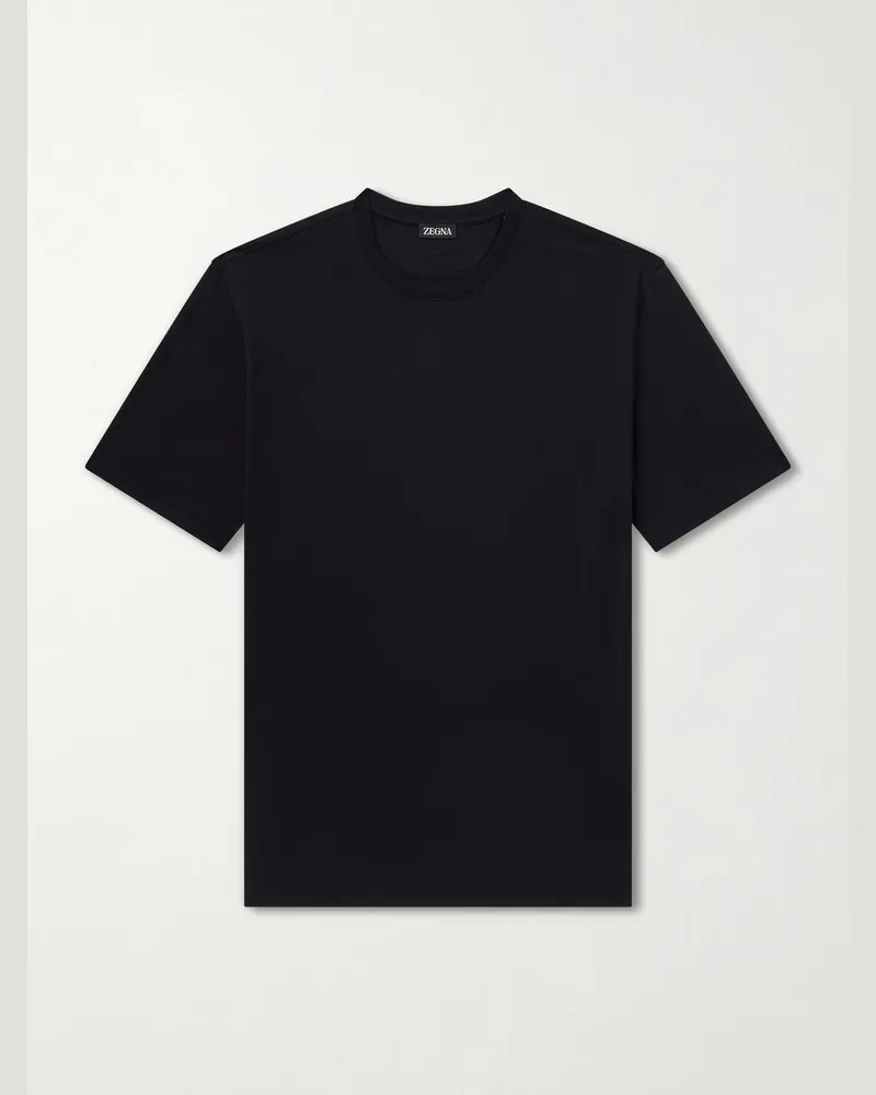 Ermenegildo Zegna Cotton-Jersey T-Shirt Black