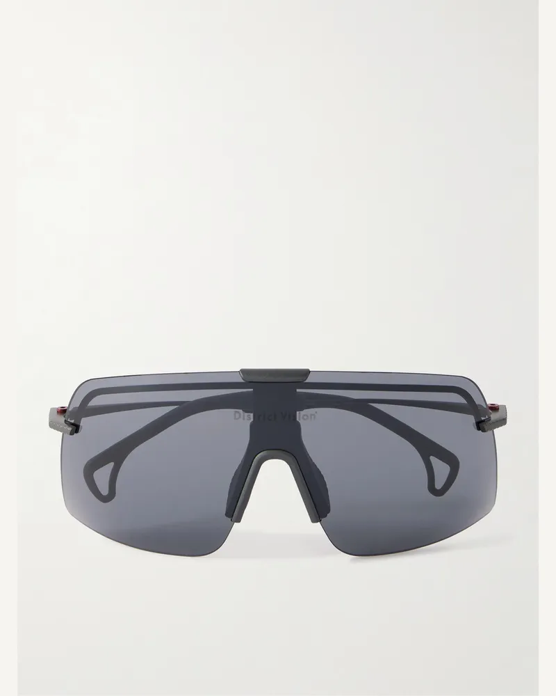 District Vision Yusuke Alpine Blade Sonnenbrille aus Titan Grau