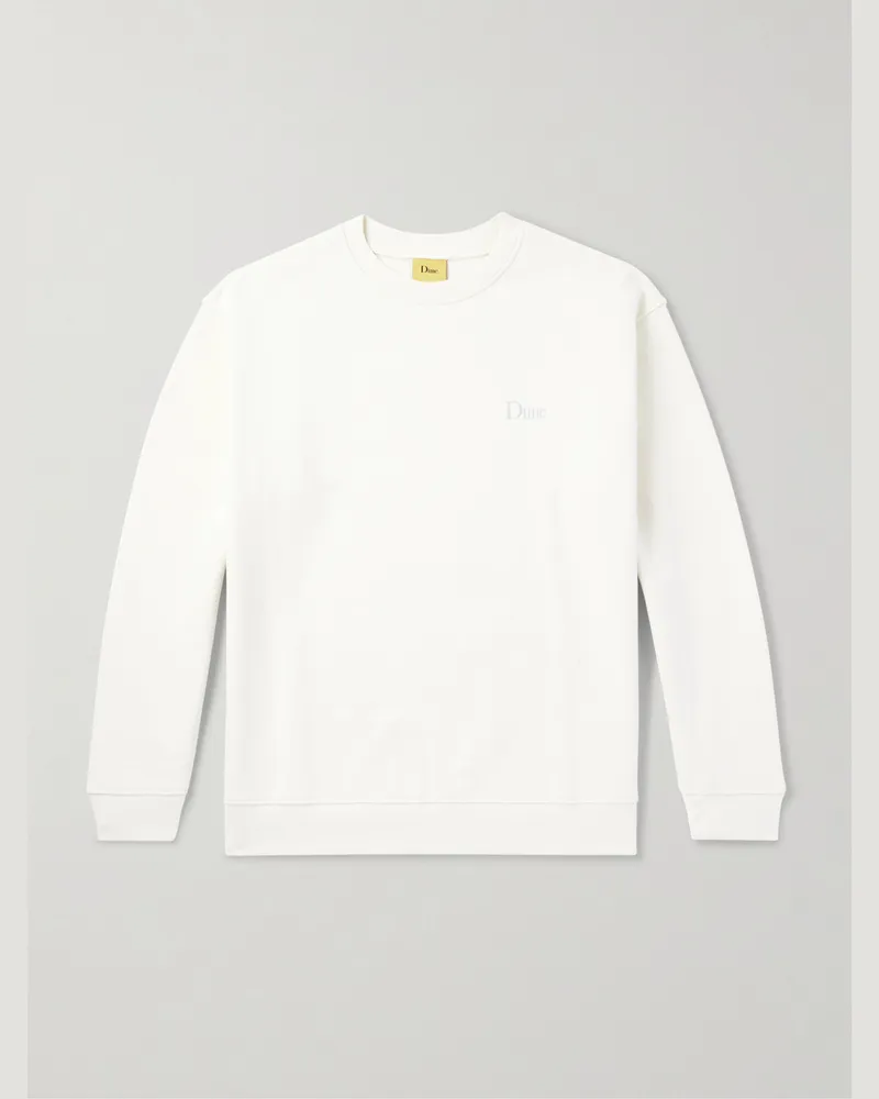 Dime Sweatshirt aus Baumwoll-Jersey mit Logostickerei Weiß