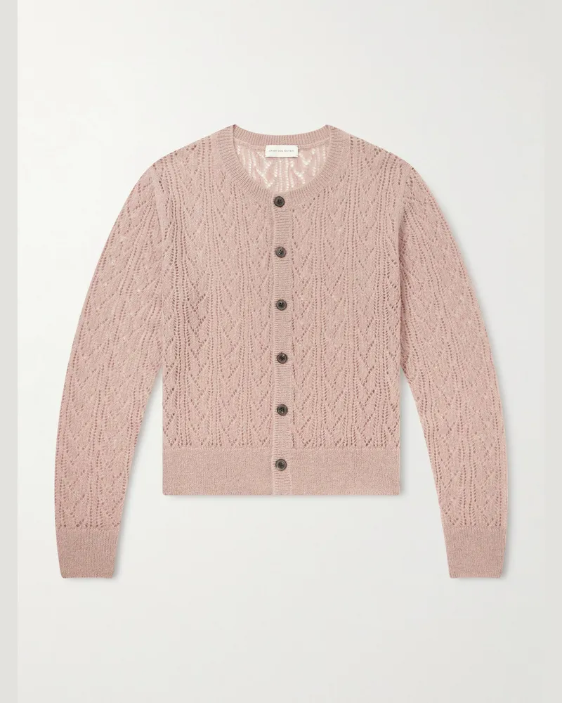 Dries van Noten Cardigan aus Strick Braun