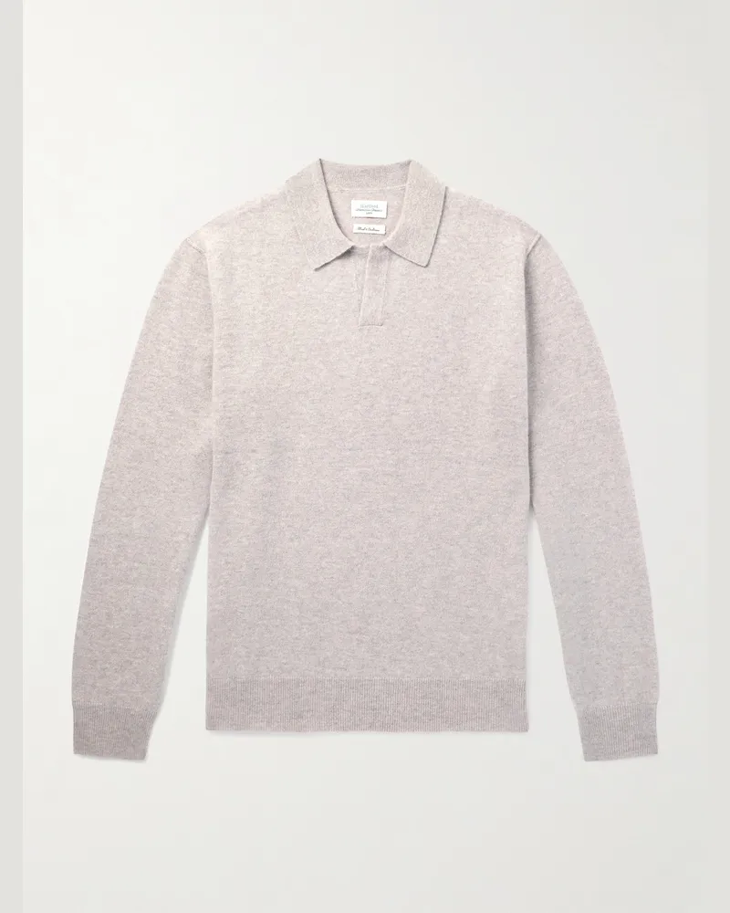 Hartford Wool and Cashmere-Blend Polo Shirt Neutrals