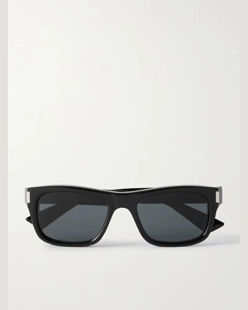 Saint Laurent Square-Frame Acetate Sunglasses Black
