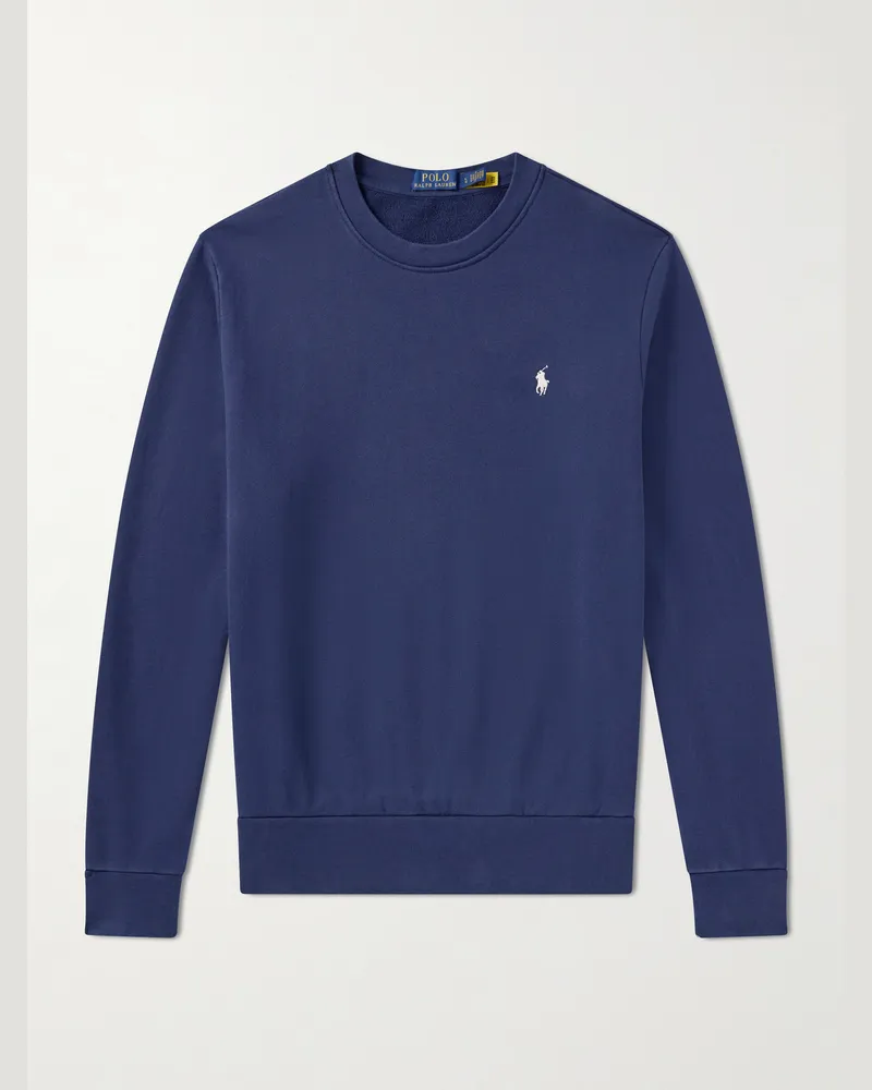 Ralph Lauren Sweatshirt aus Baumwoll-Jersey mit Logostickerei Blau