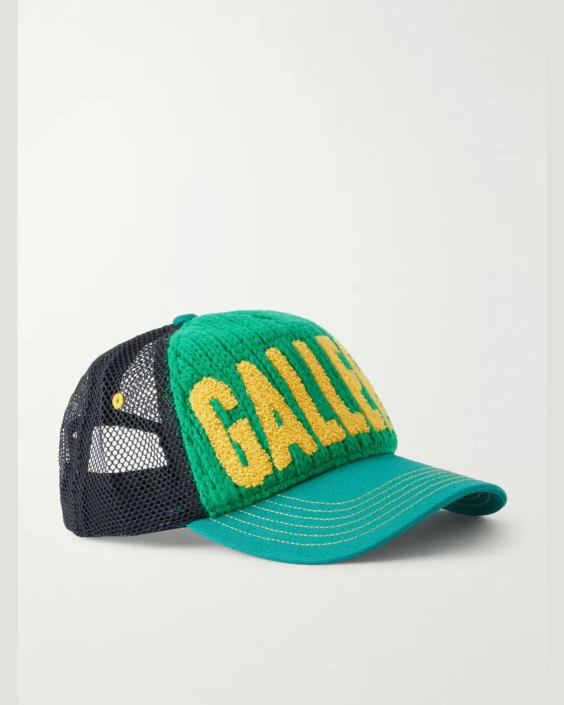 GALLERY DEPT. Trucker Cotton and Wool-Blend Knit and Mesh Baseball Cap Green