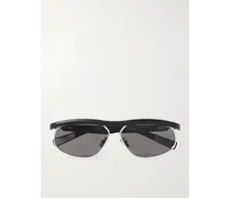 DioRider S1U Sonnenbrille mit ovalem Rahmen aus Azetat und silberfarbenen Details