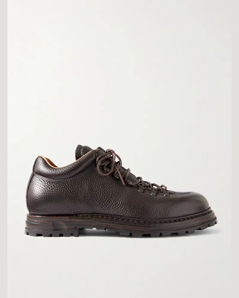 Officine Creative Italia Artik 004 Schnürschuhe aus vollnarbigem Leder Braun