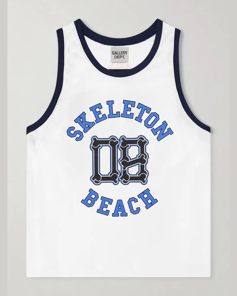 GALLERY DEPT. Skeleton Beach Printed Jersey Tank White