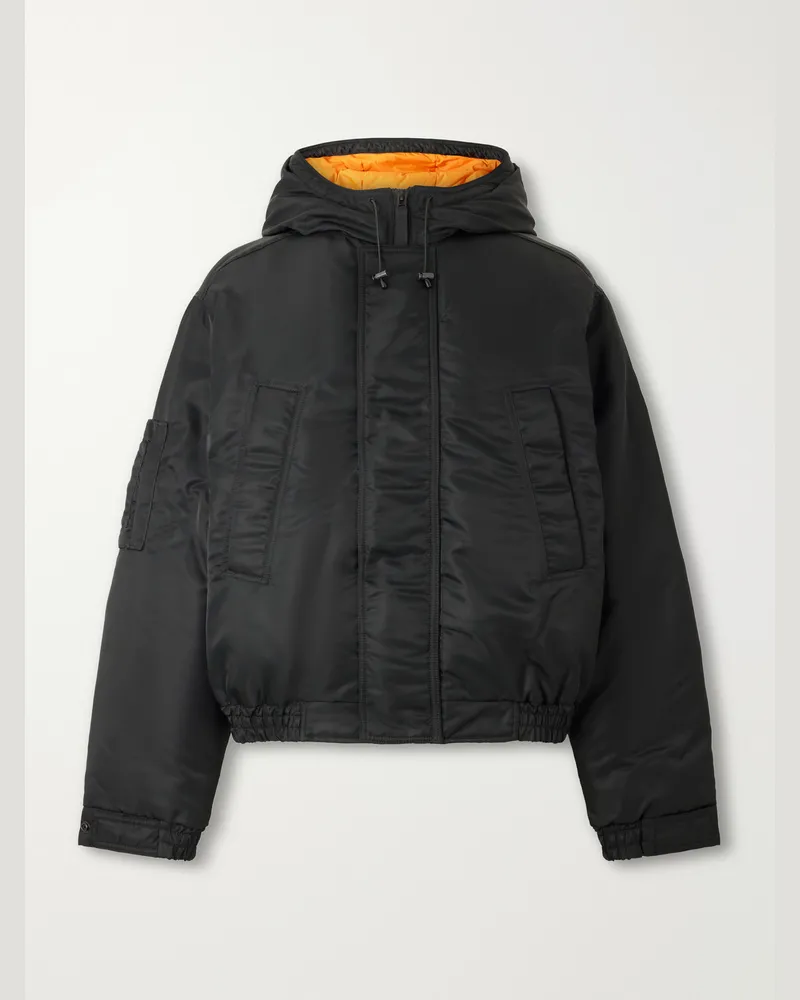Canada Goose Windrow Twill Hooded Down Bomber Jacket Black