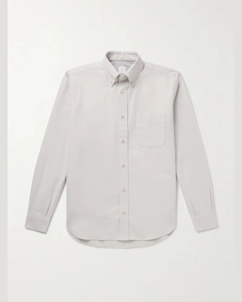 Eleventy Hemd aus Baumwoll-Oxford mit Button-Down-Kragen Neutral