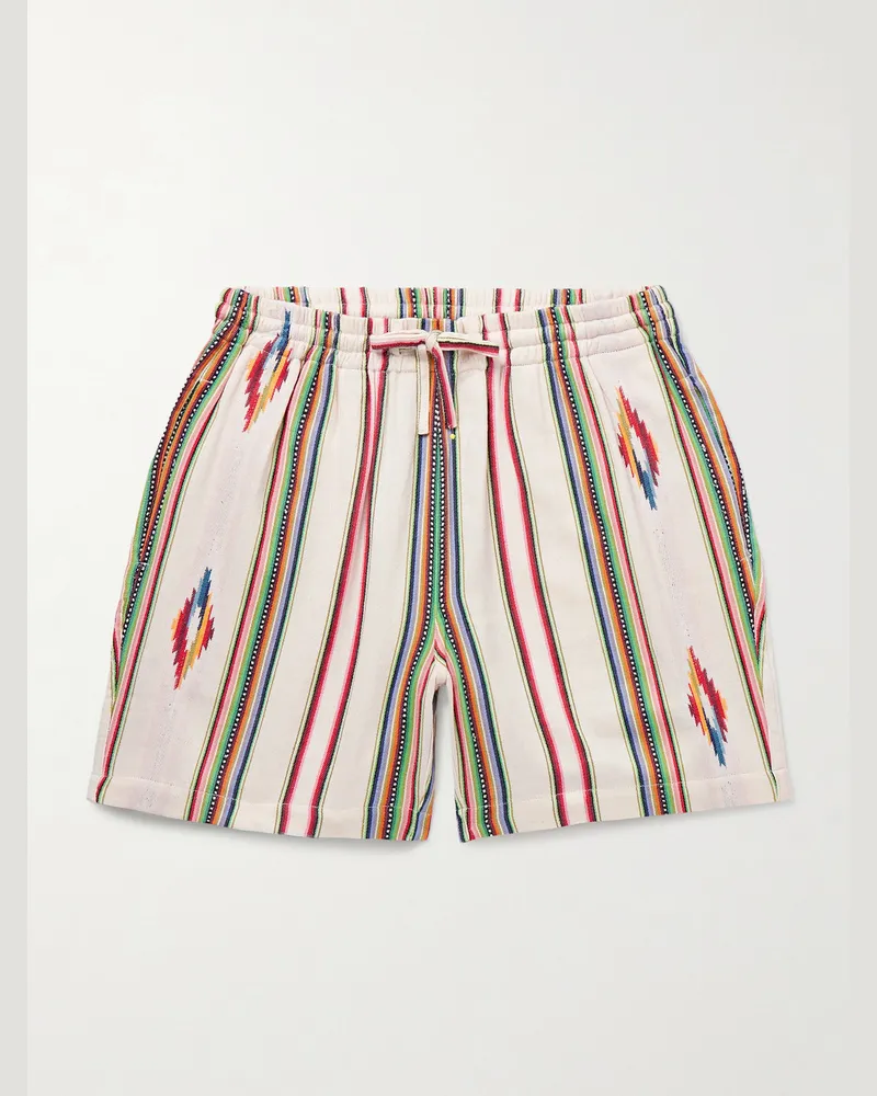 KARDO Olbia gerade geschnittene Shorts aus Baumwoll-Jacquard mit Kordelzugbund Neutral