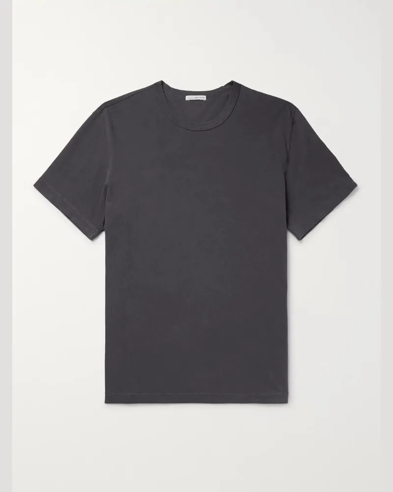 James Perse T-Shirt aus gekämmtem Baumwoll-Jersey Grau