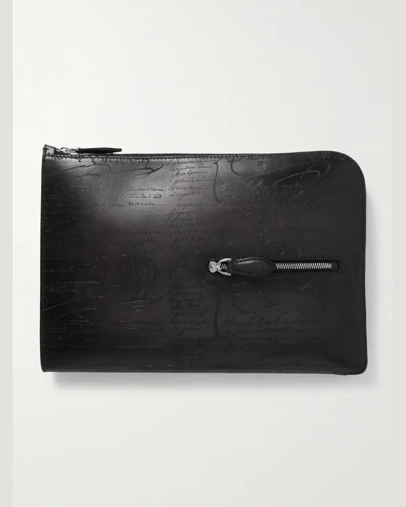 Berluti Nino Scritto Etui aus Venezia-Leder Schwarz