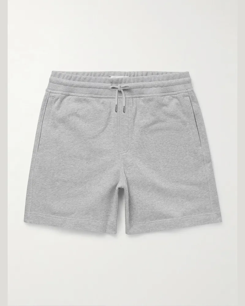 MR P. Straight-Leg Organic Cotton-Jersey Drawstring Shorts Gray