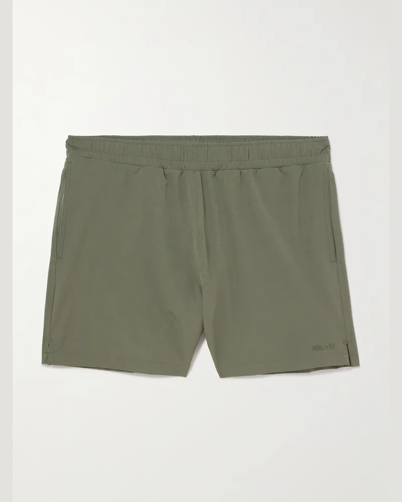 NN 07 Holiday 10039 Straight-Leg Short-Length Recycled-Shell Swim Shorts Green