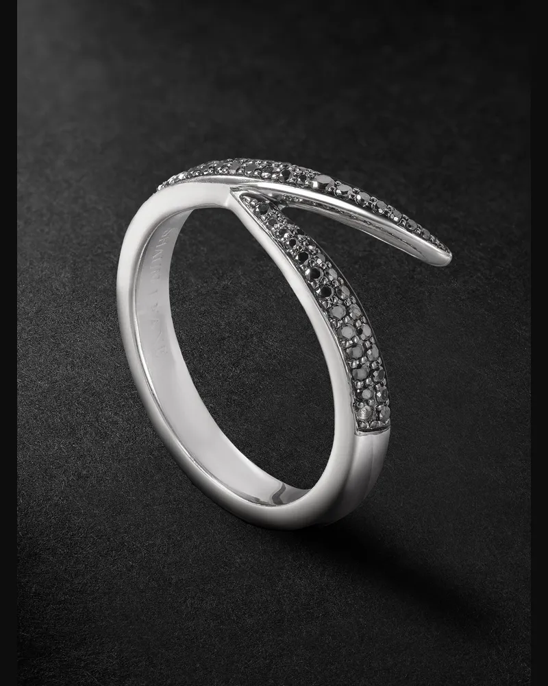 Shaun Leane 18-Karat White Gold Diamond Ring Silver