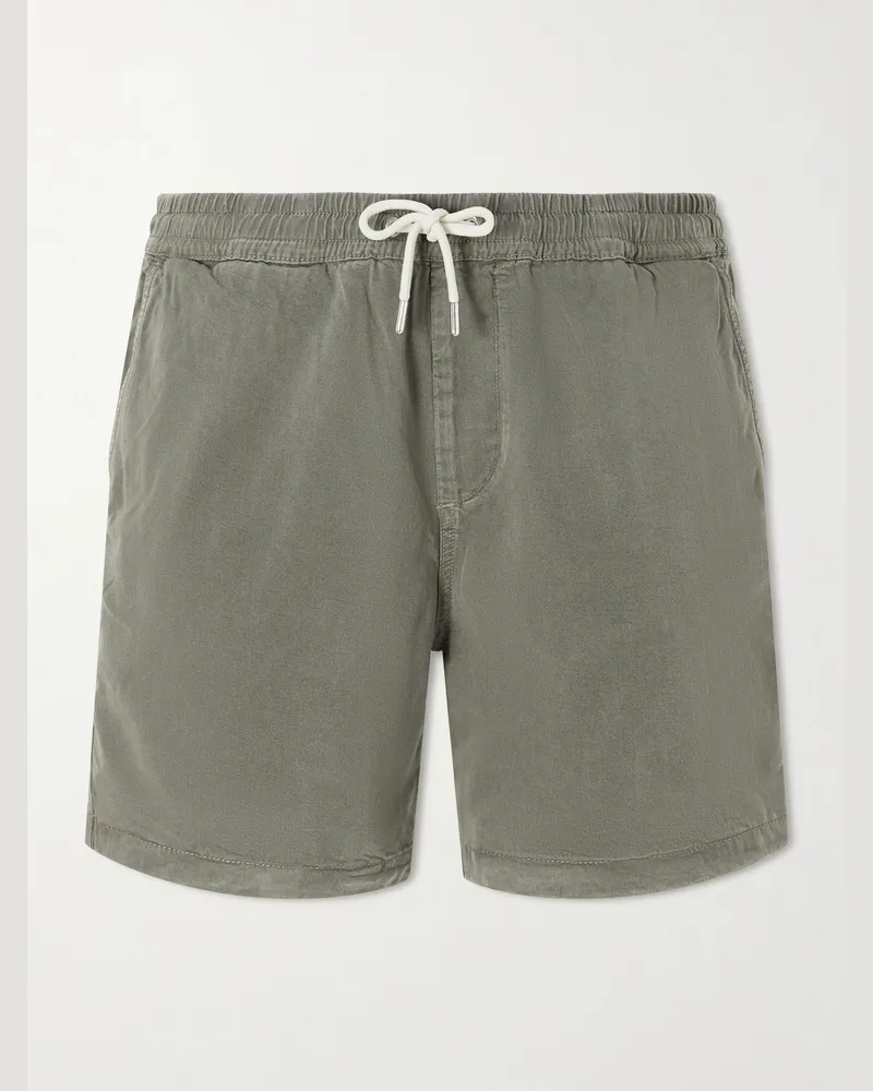 NN 07 Gregor Straight-Leg TENCEL™ Lyocell and LENZING™ ECOVERO™-Blend Twill Drawstring Shorts Green
