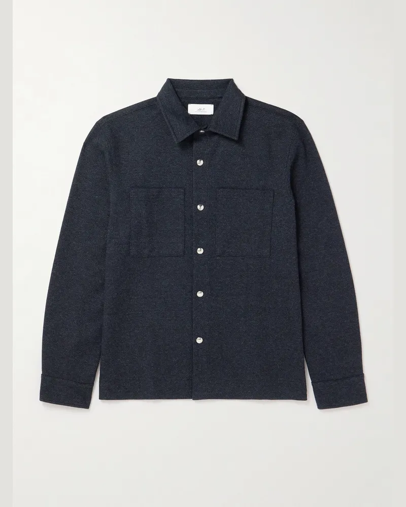MR P. Hemdjacke aus Twill Blau
