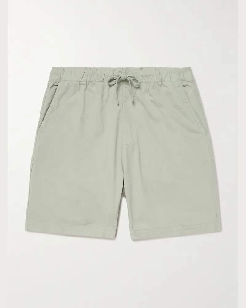 Hartford Joggy schmal geschnittene Shorts aus Baumwolle mit Kordelzugbund Grün