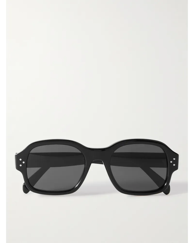 Celine Black Frame 49 Sonnenbrille mit D-Rahmen aus Azetat Schwarz