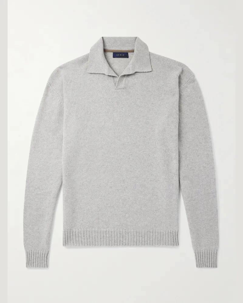 SEASE Pullover aus Kaschmir mit Polokragen Grau