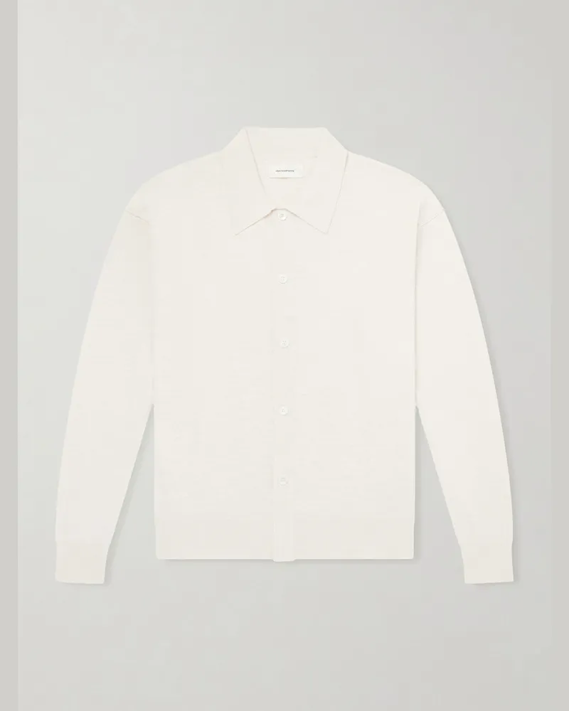 Mfpen Formal Cotton and Linen-Blend Cardigan Neutrals