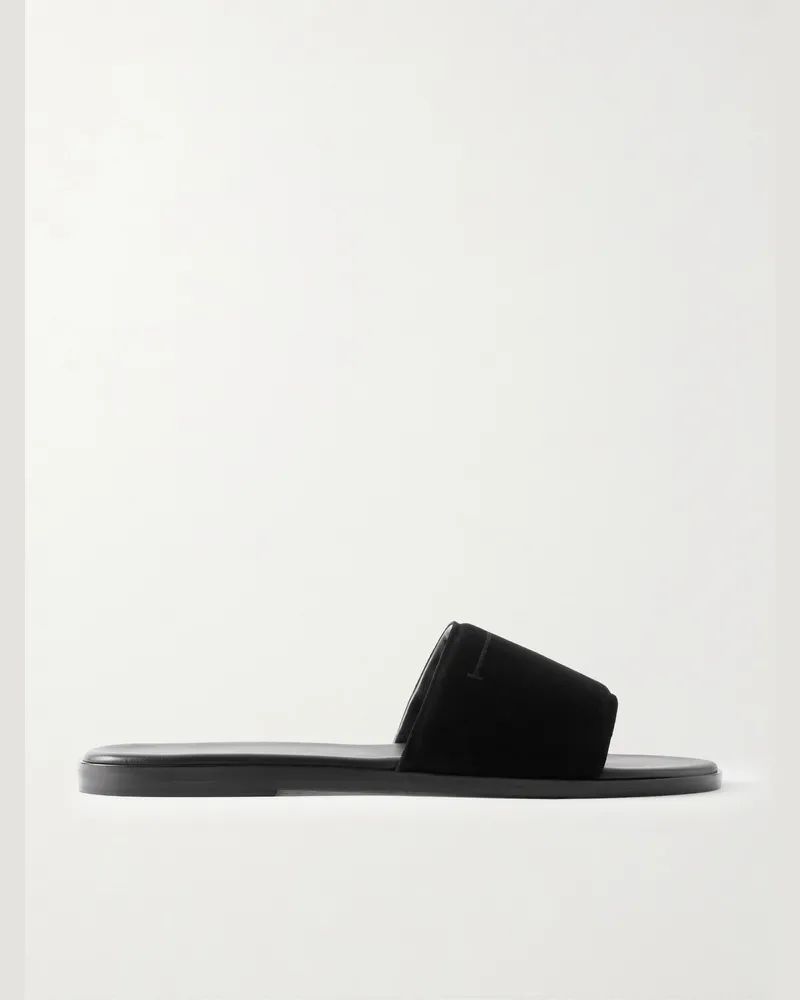 Tom Ford Kai Suede Slides Black