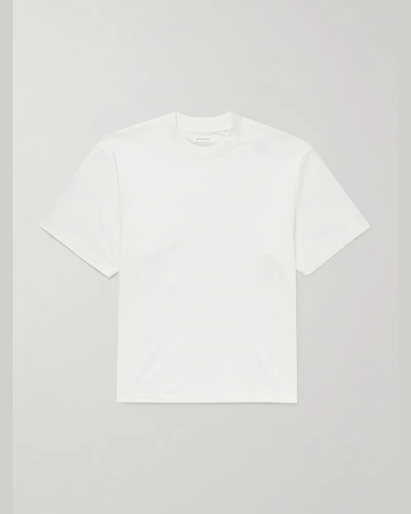 Kaptain Sunshine Suvin Cotton-Jersey T-Shirt White