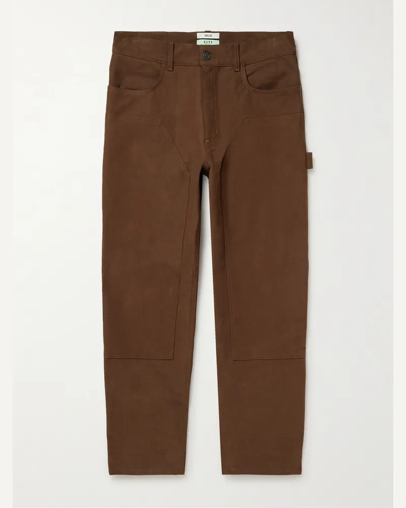 AGOLDE RSVP GALLERY Ewing gerade gerade geschnittene Carpenter-Hose aus Baumwoll-Twill Braun