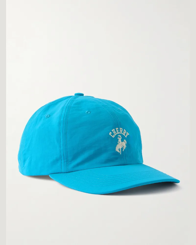 Cherry Los Angeles Western Tennis Logo-Embroidered Twill Baseball Cap Blue