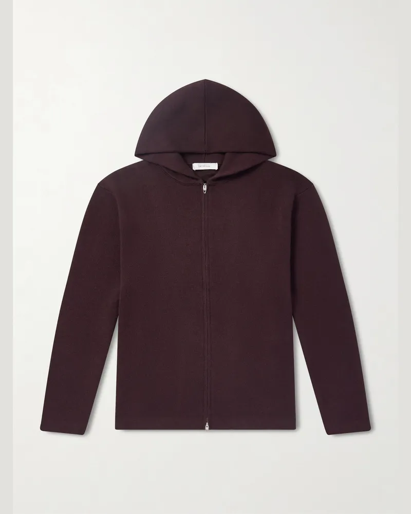 Umit Benan Sunset Kapuzenjacke aus einer Kaschmir-Seidenmischung mit Reißverschluss Braun