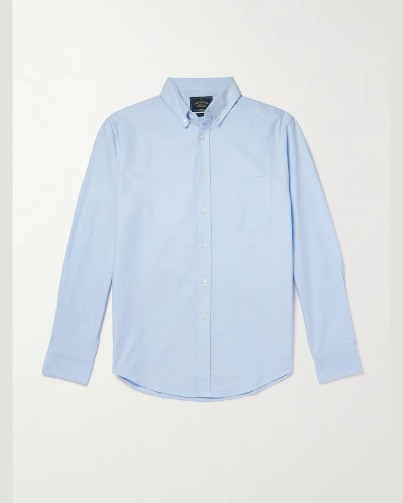 Portuguese Flannel Belavista Hemd aus Baumwolle mit Button-Down-Kragen Blau