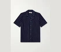 Hawkin Stripe Towelling Cotton Shirt