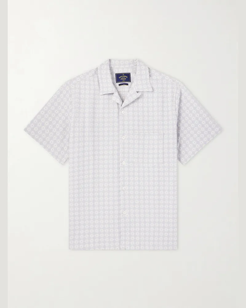 Portuguese Flannel Polen Checked Organic Cotton Shirt Blue