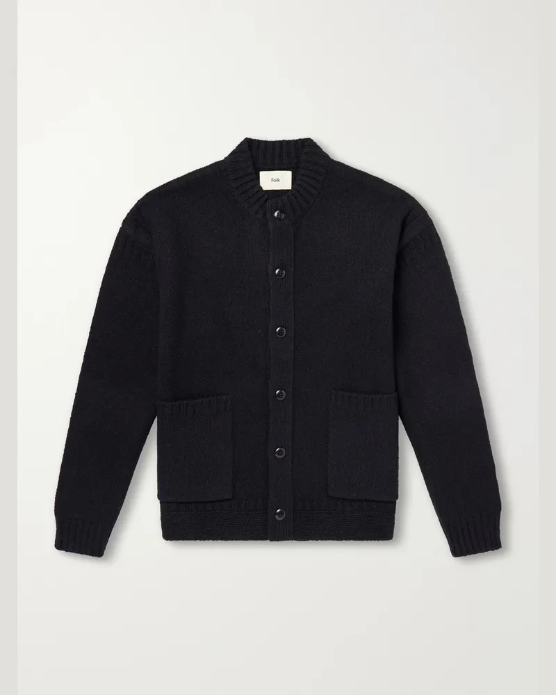 Folk Knitted Cardigan Black