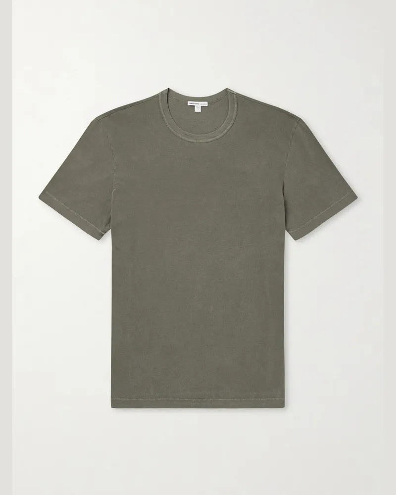 James Perse Combed Cotton-Jersey T-Shirt Green