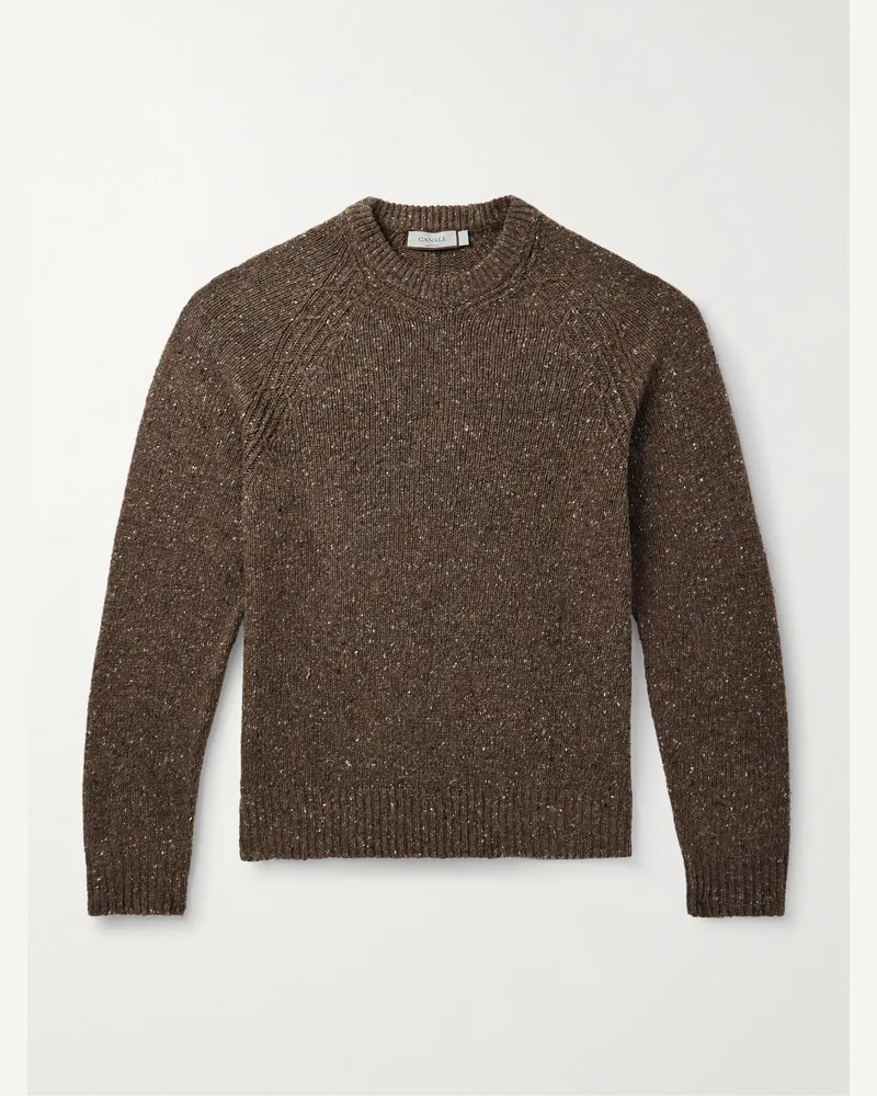 Canali Wool-Blend Sweater Brown
