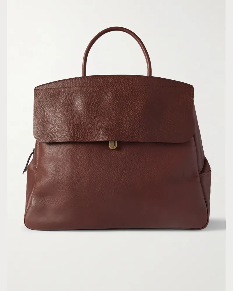 Bleu de Chauffe Zoom Weekender aus vollnarbigem Leder Braun
