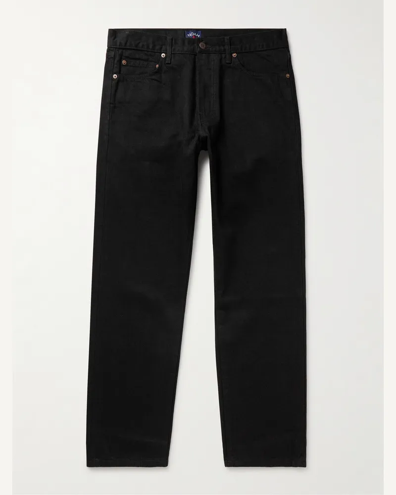 Noah NYC Gerade geschnittene Jeans aus Selvedge Denim Schwarz
