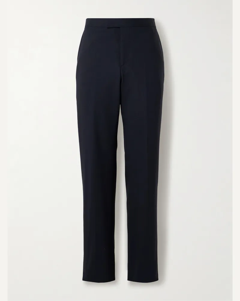 Favourbrook Schmal und gerade geschnittene Anzughose aus einer Wollmischung Blau